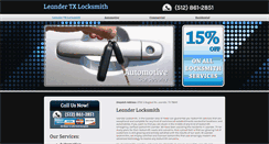 Desktop Screenshot of leandertxlocksmith.com